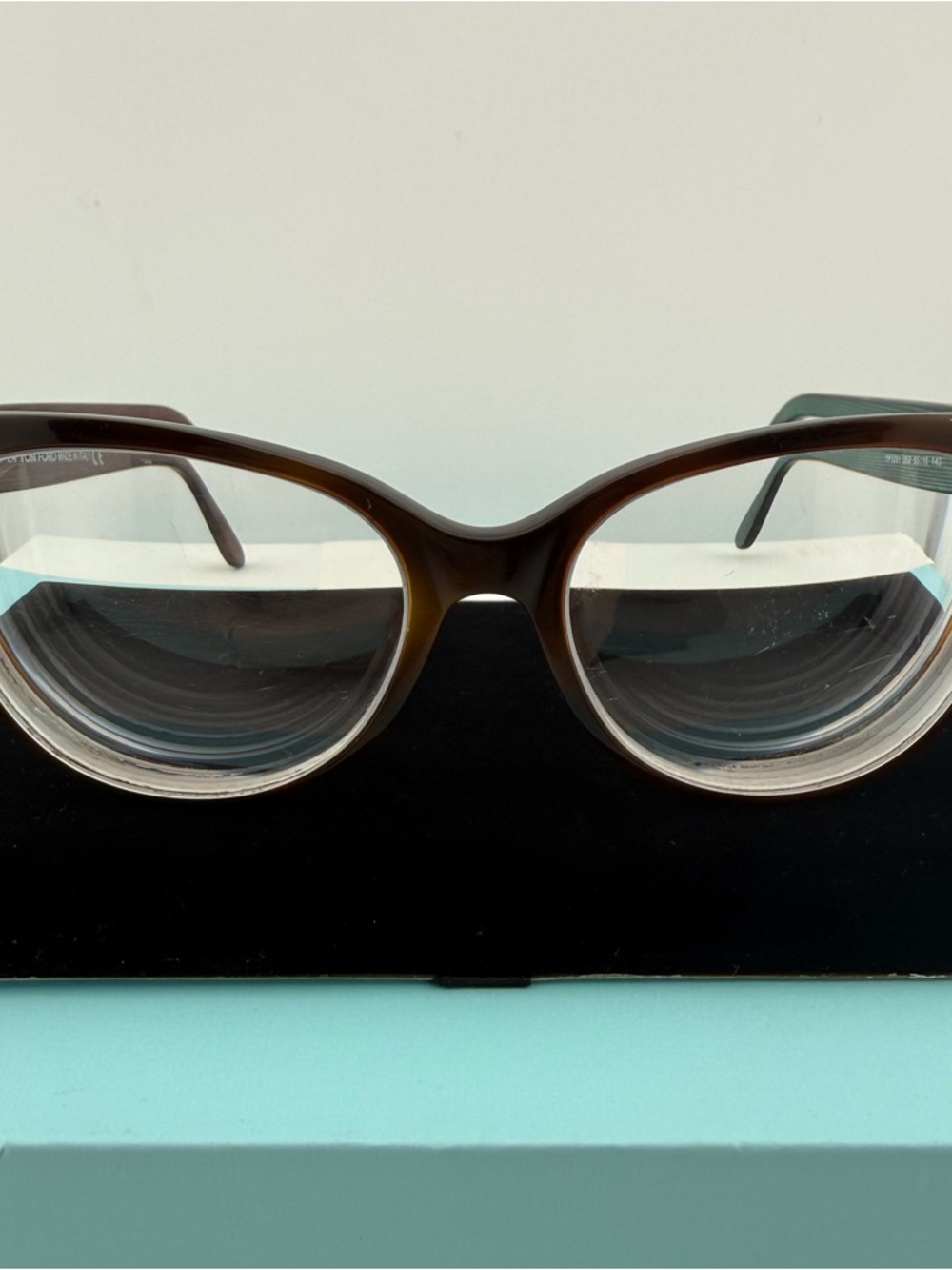 Tom Ford Eyeglasses Women Cat Eye TF 5291 052 Brown Teal Green 55mm
